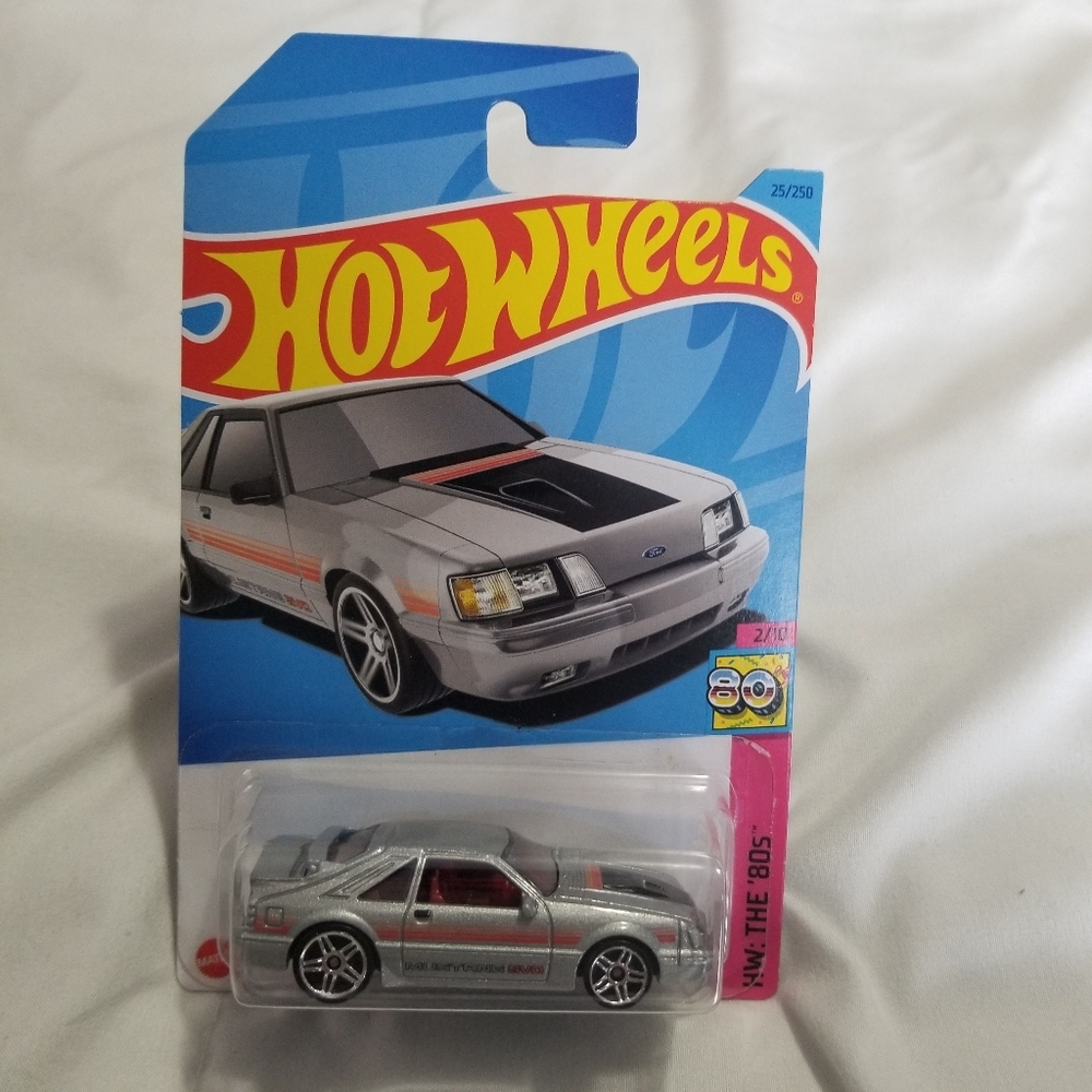 1984 Hot Wheels The 80s Silver Mustang SVO Diecast Toy Car New And Unopen